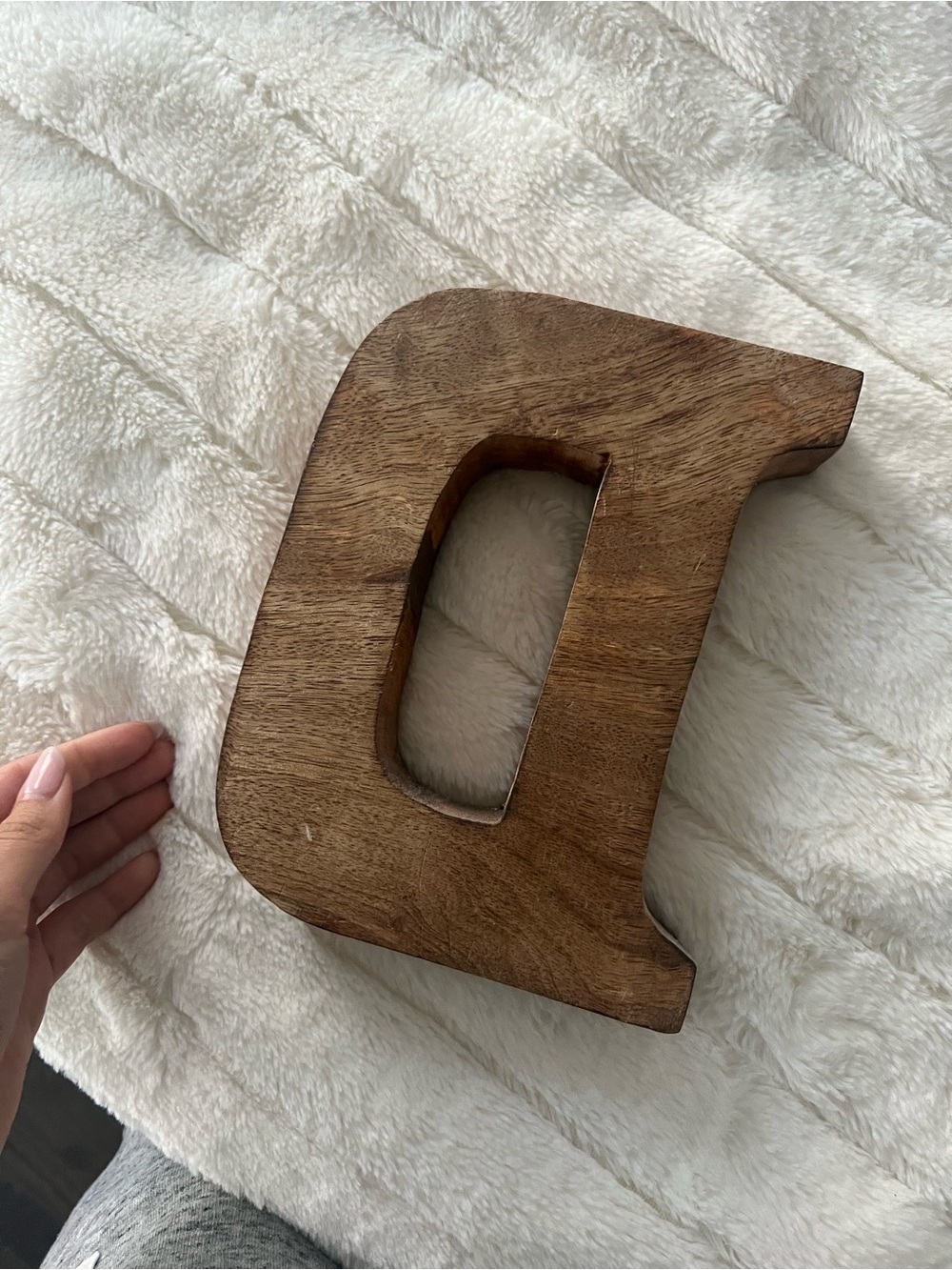 Beaded Decorative Letter 'D' - Cream Accent for Decor - Picture 3 of 3